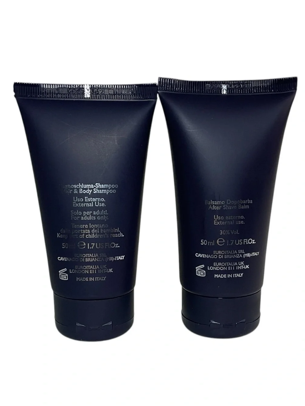 Versace Pour Homme Men Hair & Body Shampoo After Shave Balm 1.7 oz Set of 2